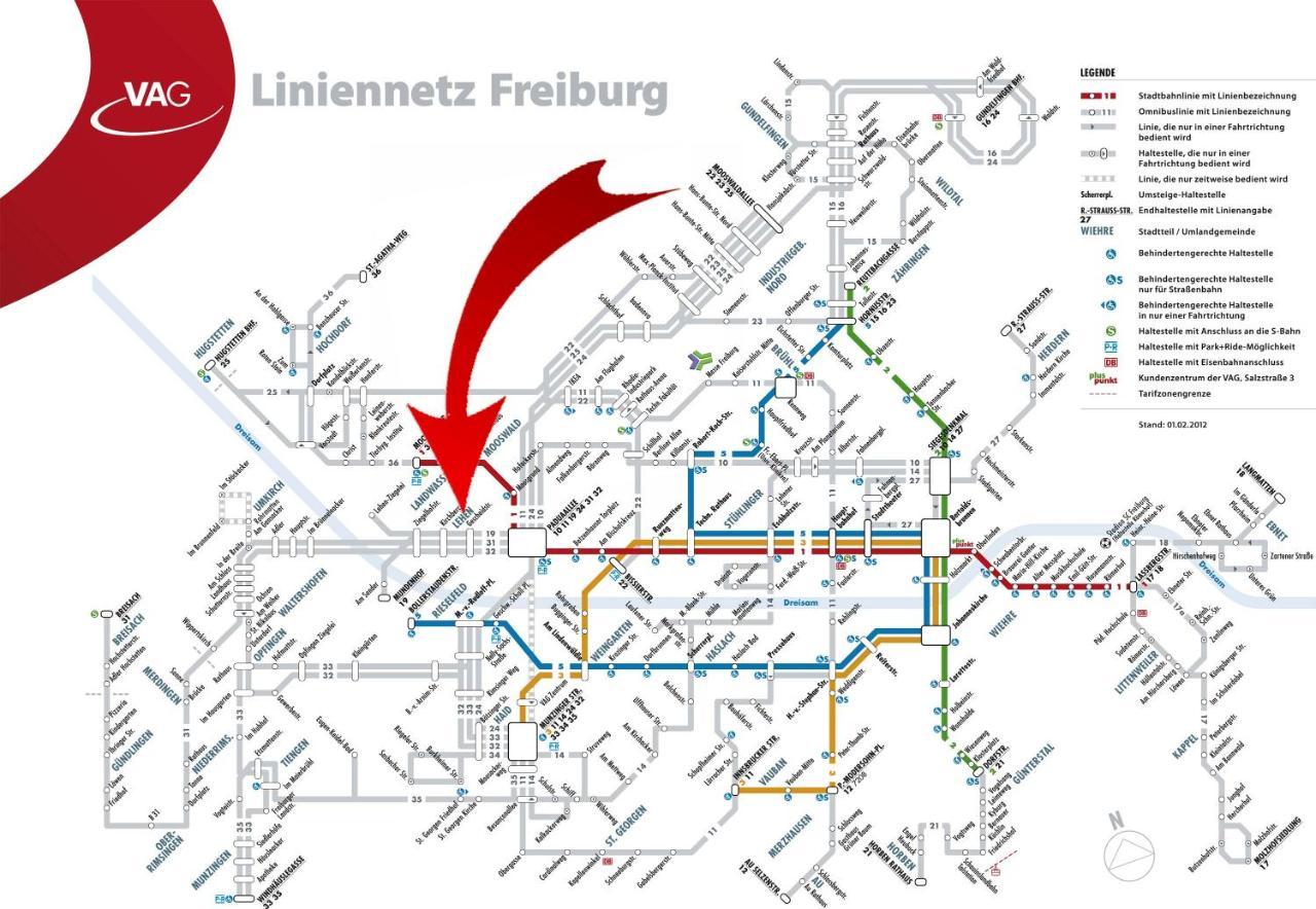 Ferienwohnung Schweier - Ausserhalb Und Doch Zentral فرايبورغ المظهر الخارجي الصورة